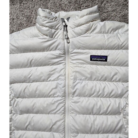 Patagonia Women's Down Sweater Puffer Jacket Off white Women's Large - Picture 5 of 7